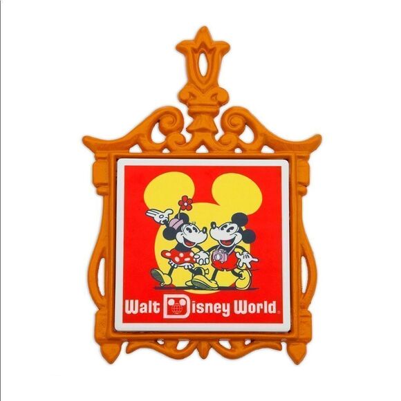 Disney Accessories - Mickey and Minnie Mouse Metal Trivet - Walt Disney World 50th Anniversary